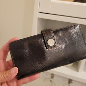 Leather Wallet HOBO International Textured Brown Wallet